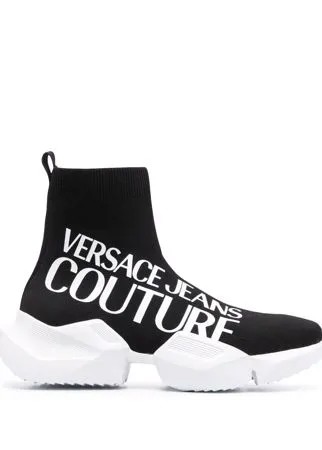 Versace Jeans Couture кроссовки-носки с логотипом