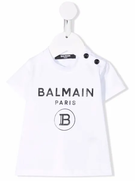 Balmain Kids футболка с логотипом