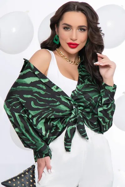 Рубашка женская LT Collection Лила Б5562 разноцветная 46 RU