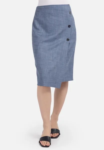 Юбка до колена HELMIDGE Bleistift Midi, цвет grau blau