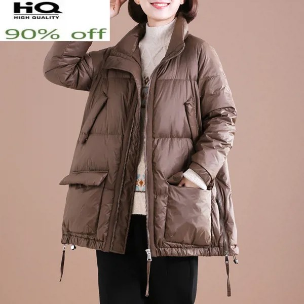 Высококачественный Женский пуховик на осень и зиму 90% пальто на белом утином пуху женские корейские парки для женщин 2022 пальто для женщин Pph2790