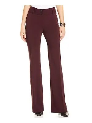 ALFANI Женские бордовые брюки для работы, прямые брюки, 4 коротких