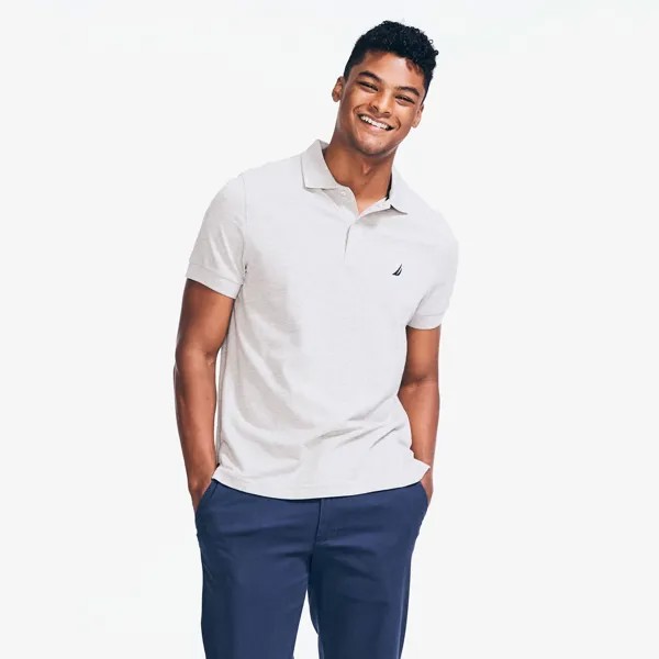 Мужская футболка-поло узкого кроя Nautica, цвет Grey Heather