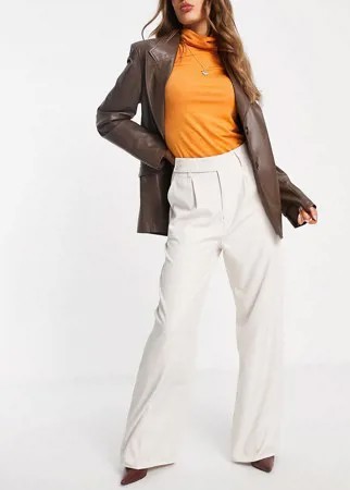 Светло-бежевые oversized-брюки в винтажном стиле Missguided-Светло-бежевый цвет