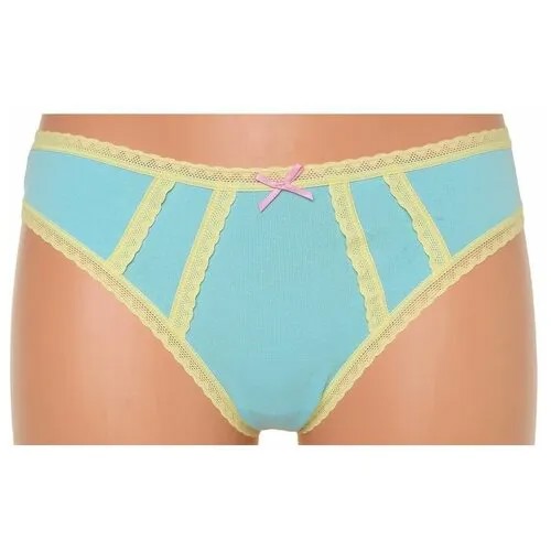 LUI et ELLE Трусы Juliette бразилиано средней посадки, размер 5 (XL), голубой