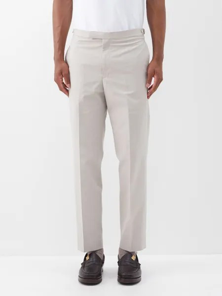 Хлопковые брюки прямого кроя marshall с боковыми пуговицами Visvim, белый