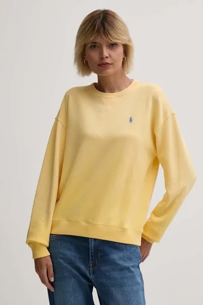 Хлопковая толстовка Polo Ralph Lauren, желтый
