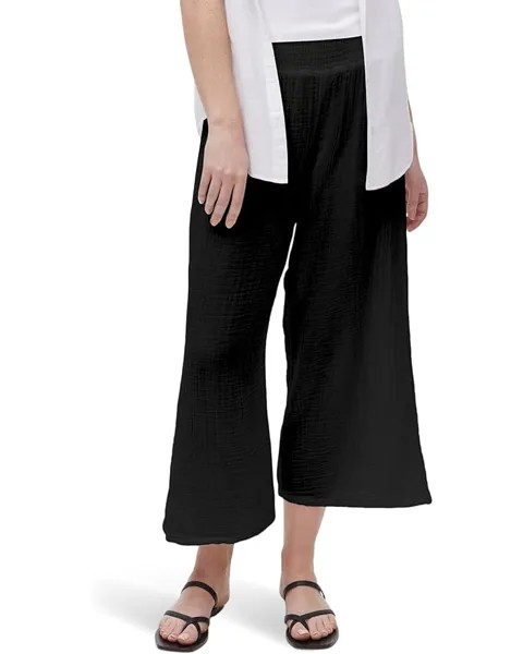 Брюки Michael Stars Medina Smocked Waist Cropped, черный