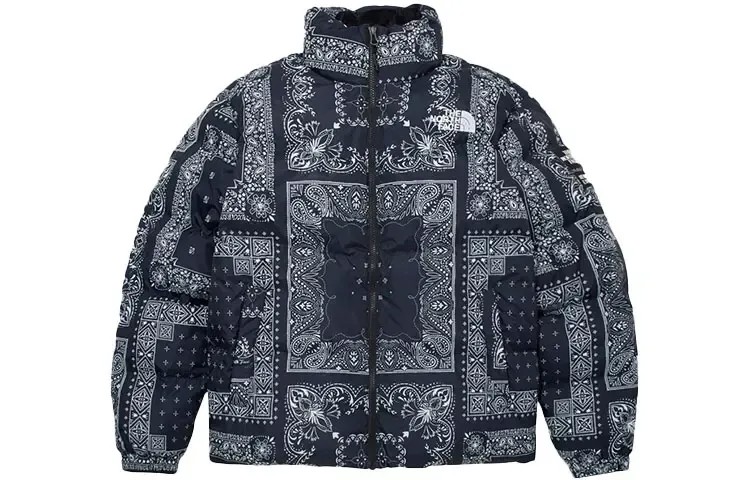 Стеганая куртка унисекс THE NORTH FACE, цвет Blue with Black Lettering