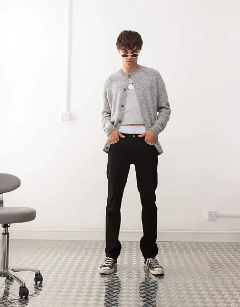 Cheap Monday – Sleeze – Очень эластичные черные джинсы скинни с эффектом потертости
