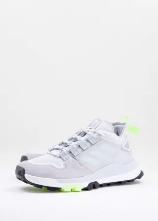 Серебристые низкие кроссовки для пешего туризма adidas Outdoors Terrex Hikster-Серебристый