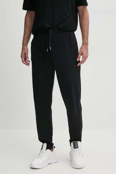Хлопковые спортивные штаны Armani Exchange, черный