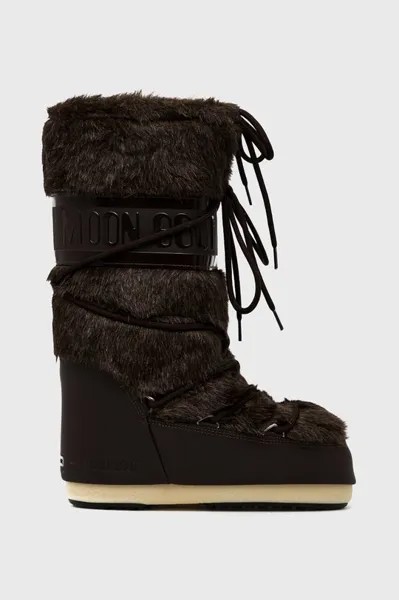 Зимние ботинки Icon из искусственного меха Moon Boot, коричневый