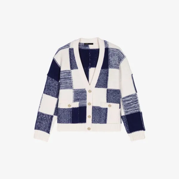 Кардиган оверсайз в клетку My Check Maje, цвет bleus