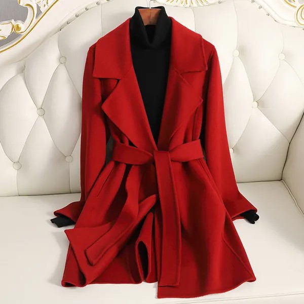 Высококачественный Женский кашемировый Блейзер, пальто, пальто, стильная Зимняя шерстяная куртка, женские тренчи, ветровка, европейская уличная одежда