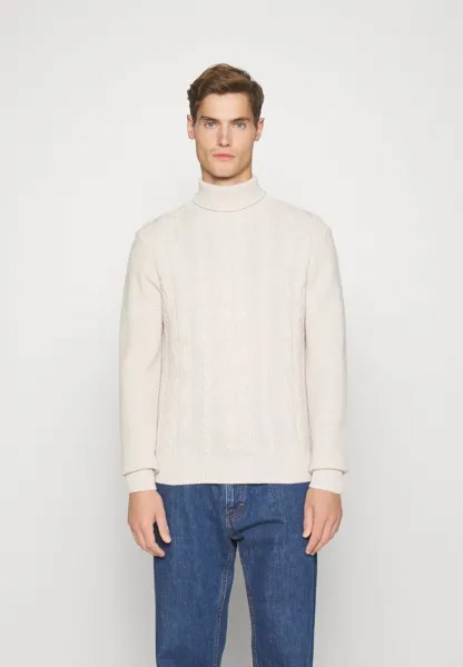 Свитер Cable Roll Neck Hackett London, цвет silverbirch grey