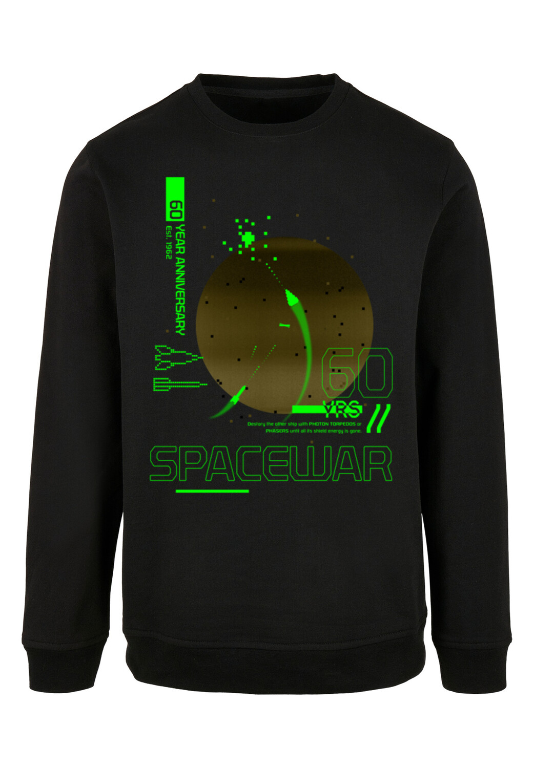 Пуловер F4NT4STIC Sweatshirt Retro Gaming SpaceWar, черный