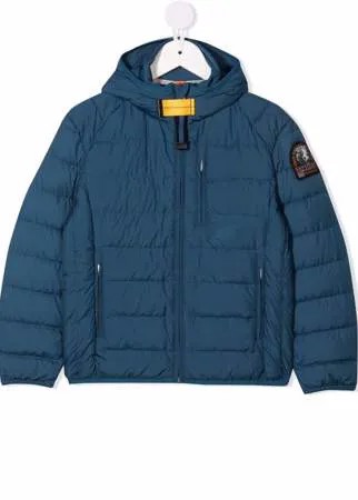 Parajumpers Kids пуховик с капюшоном и нашивкой-логотипом