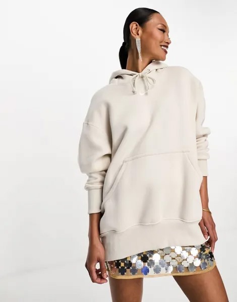 Светло-коричневая худи оверсайз из флиса Nike Phoenix Fleece