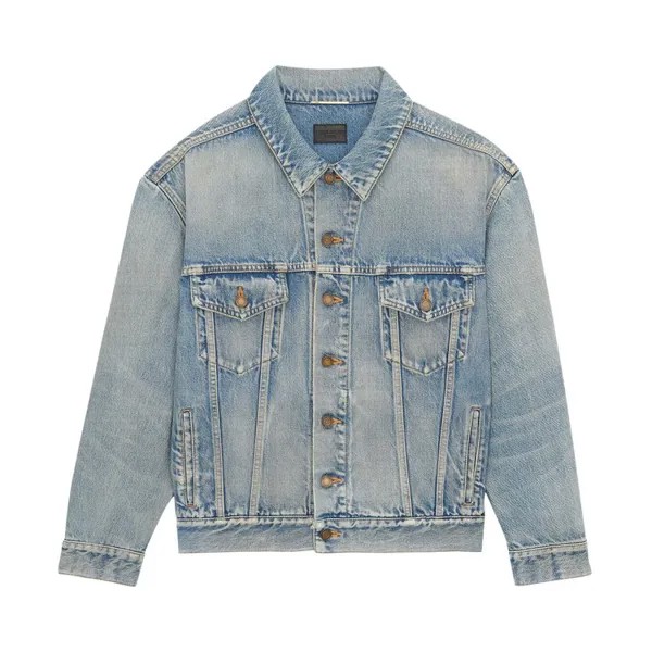 Куртка Saint Laurent Denim 'Sunny Sky Blue', синий