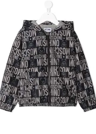 Moschino Kids бомбер с монограммой