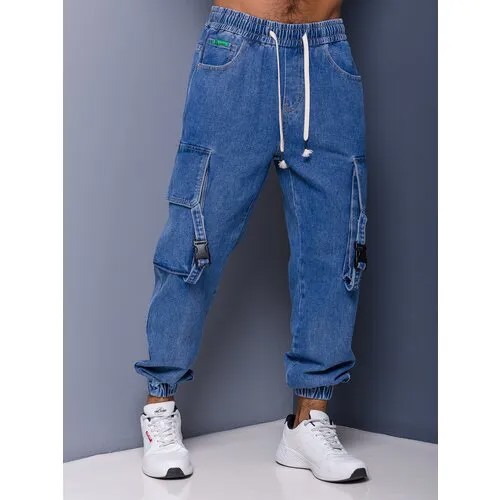 Джинсы широкие MkJeans, размер 34, синий