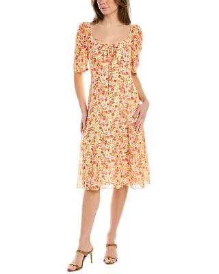 Женское фактурное платье миди Bcbgeneration, желтое 10