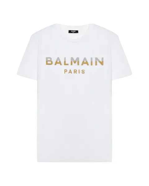 Футболка с лого, белая Balmain