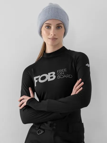 Лонгслив домашний женский 4F H4Z21-BIDD030-20S черный S