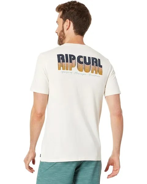 Футболка Rip Curl Surf Revival Repeater Short Sleeve Tee, цвет Bone