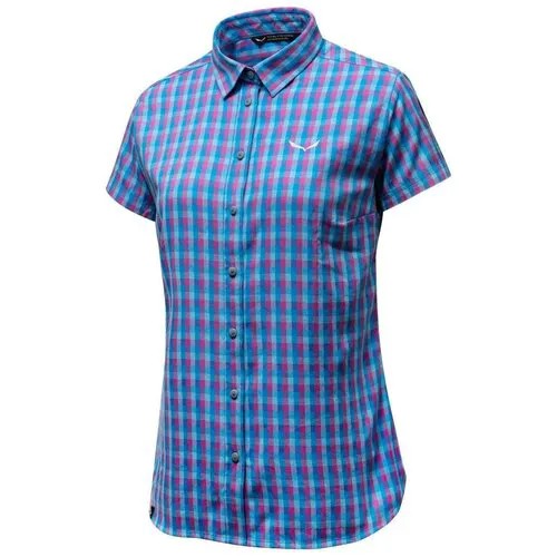 Рубашка с коротким рукавом туристическая Salewa 2018 PUEZ ECOYA DRY W S/S SRT M blue (EUR:42/36)