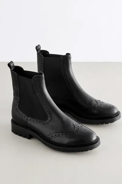 Кожаные ботинки челси с перфорированной отделкой Forever Comfort Next, черный