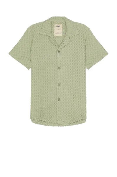 Рубашка Oas Dusty Green Cuba Waffle, зеленый