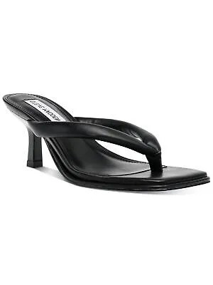 STEVE MADDEN Женские черные босоножки без шнуровки на каблуке Moxxi Kitten Heel Slip On Heel Thong 6,5 M