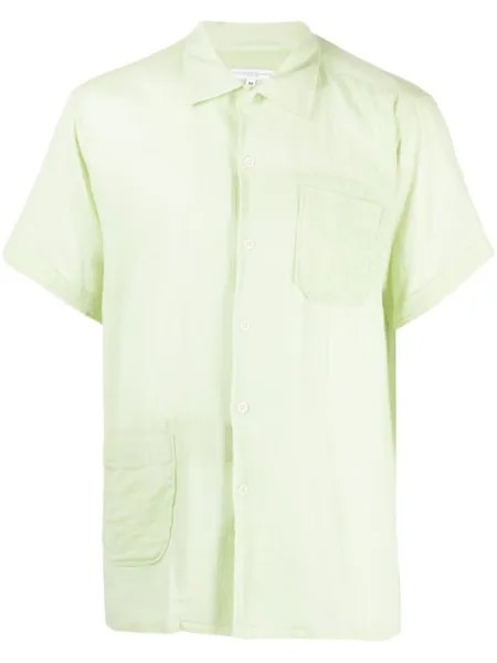 Engineered Garments рубашка Camp с накладными карманами, зеленый