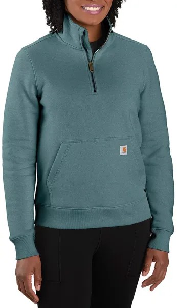 Женский свитшот свободного кроя Carhartt средней плотности на молнии 1/4