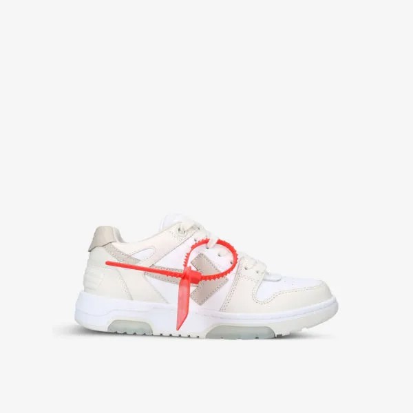 Ооо низкие кожаные кроссовки Off-White, белый