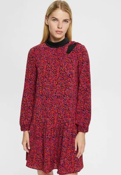 Платье летнее Mit Muster Und Cutout Esprit, цвет dark red