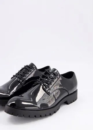 Черные туфли на шнуровке Truffle Collection minimal-Черный цвет