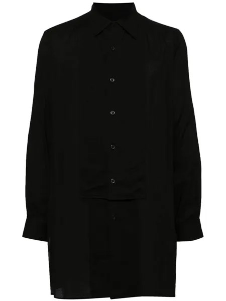 Yohji Yamamoto рубашка с планкой, черный