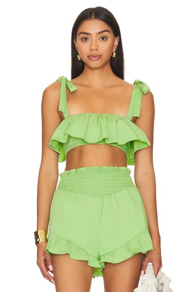 Топ Camila Coelho Brittany Crop, зеленый