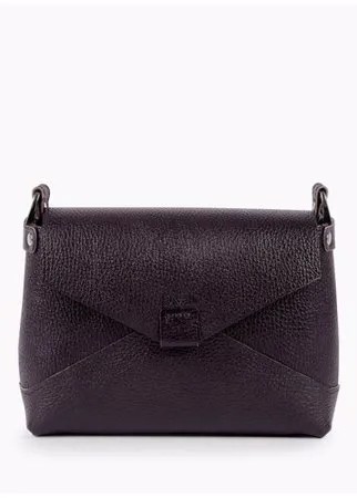 Divalli Кожаная женская сумка через плечо коричневая A003 brown grain Divalli