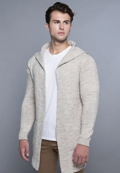 Кардиган LANG MIT KAPUZE UND PRAKTISCHEN SEITENTASCHEN CARISMA, цвет beige