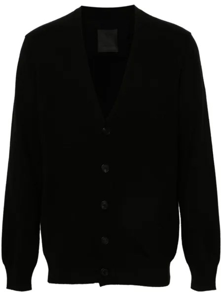 Шерстяной кардиган с логотипом Givenchy, черный