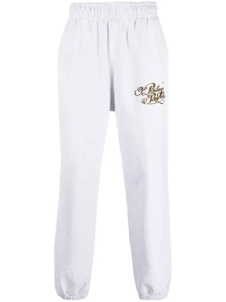 Billionaire Boys Club спортивные брюки с вышитым логотипом, серый