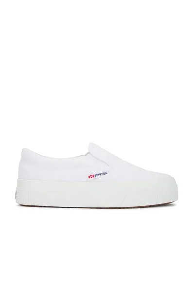 Кроссовки Superga 2740 Mid Platform Slip On, белый