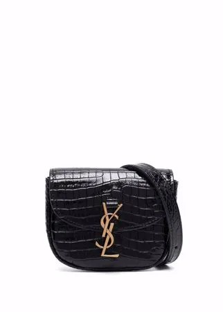 Saint Laurent поясная сумка с тиснением под крокодила