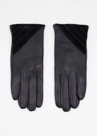 Черные кожаные перчатки Boardmans-Черный цвет