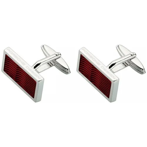 Запонки Porsche Design Multi Silhouette Sterling Silver & Lacquer Red, PD 4046901050443, серебро.