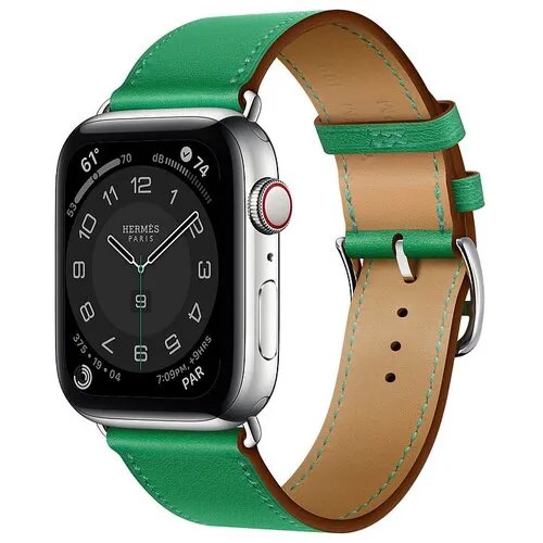 Часы Apple Watch Hermès Series 6 GPS + Cellular 44mm Space Black Stainless Steel Case with Single Tour (Noir)